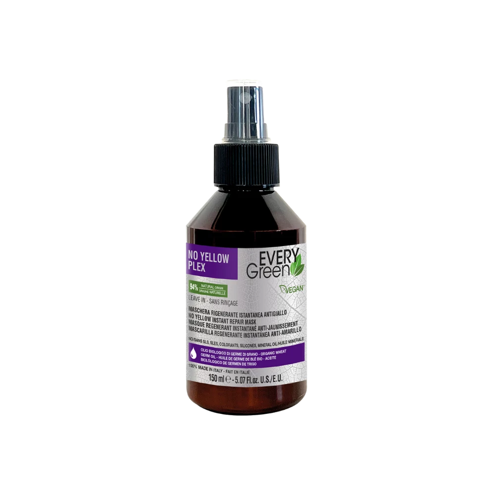 24002594 EVERYGREEN NO YELLOW PLEX REGENERÁLÓ HAMVASÍTÓ MASZK SPRAY 150ml VEGÁN