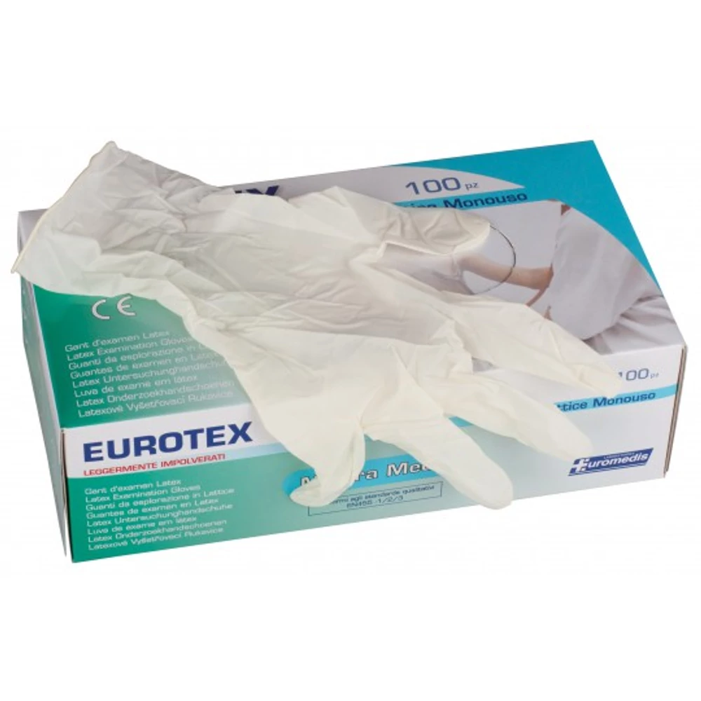 Eldobható latex kesztyű L-es