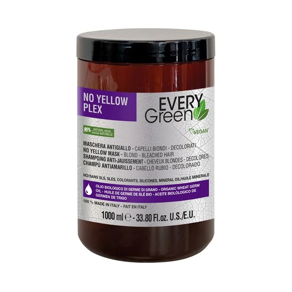 24002593 EVERYGREEN NO YELLOW PLEX, ÚJJÁÉPÍTŐ HAMVASÍTÓ MASZK 1000ml VEGÁN