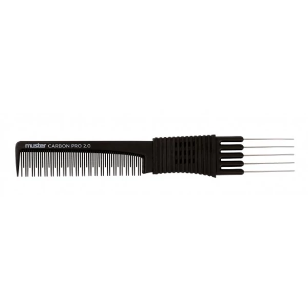Carbon Pro fém villás fésű