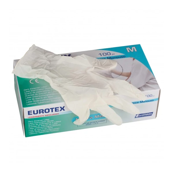 Eldobható latex kesztyű M-es